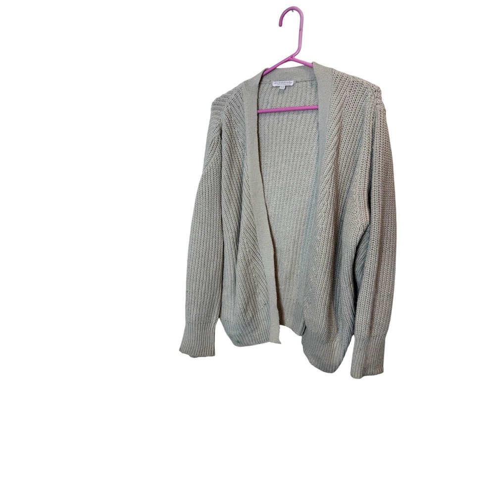Dont Ask Why Sweater Womens One Size Beige Open Front Chunky Knit‎ Cardigan